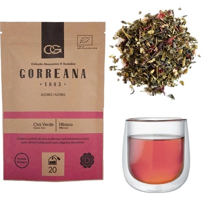 Gorreana zelený azorský čaj s ibiškem 80 g