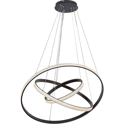 Grete, indoor pendant lamp, three round shade, black metal lamp with white acryl shade, 100W, with shade: 4450lm, withou (72260)