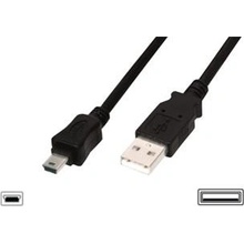 Digitus AK-300108-018-S kabel USB A samec na B-mini 5pin samec, 2x stíněný, 1,8m