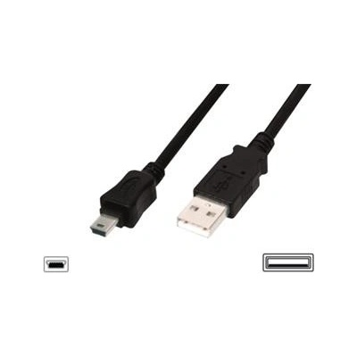 Digitus AK-300108-018-S kabel USB A samec na B-mini 5pin samec, 2x stíněný, 1,8m