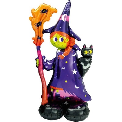 AirLoonz stojaci obrí balónik Halloween Čarodějnice 139 cm