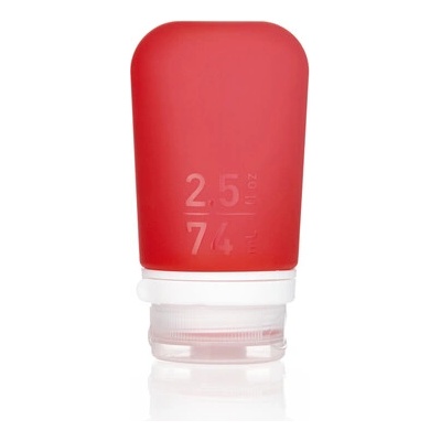 humangear GoToob+ Силиконова бутилка за пътуване / контейнер 74 ml червен (072707)