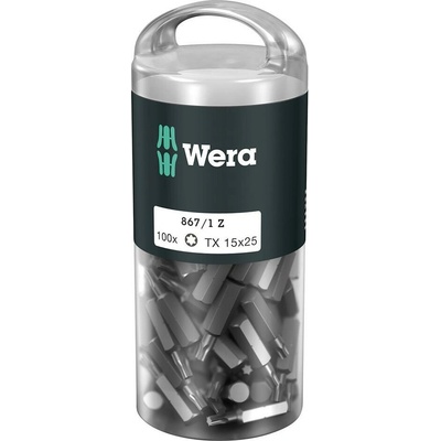 Wera 072449 Houževnaté bity 1/4" TX 25 867/1 Z TORX DIY 100 ks