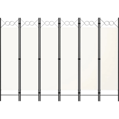 vidaXL Paraván 320711 240 x 180 cm biely