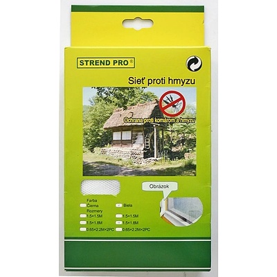 FlyScreen sieť 150x130 cm, proti hmyzu a komárom, na okno, biela PE