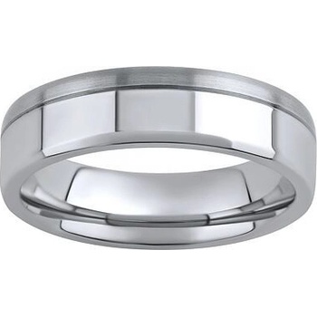 SILVEGO Oceľový prsteň snubný pre mužov RC2028 M RC2028 M