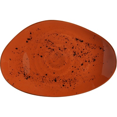 FINE DINE Organický tanier v tvare 300x210 mm, oranžový Dahlia