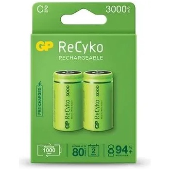 Image 1 of GP Batteries Акумулаторна Батерия ReCyko, Size C, LR14, 3000mAh, 1.2V (GP-BR-300CHCB-EB2)
