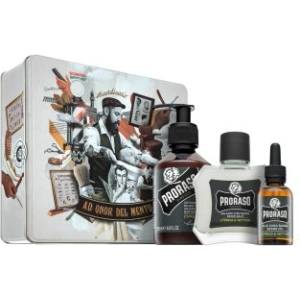 Proraso Cypress And Vetiver подаръчен комплект Metal Box Beard Care 200 ml + 100 ml + 30 ml