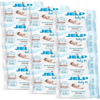 Jelp 0+ mokré vlhčené obrúsky 98% vody pre dojčatá 12 x 72ks = 864 ks