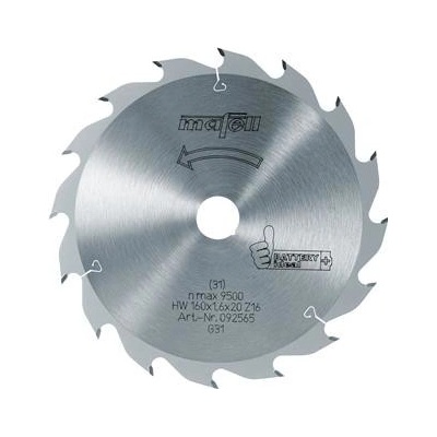 Mafell 160 x 1,1/1,6 x 20 mm, Z 16, FZ/FA Battery ideal Pilový kotouč (092565) – Hledejceny.cz