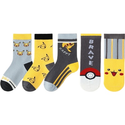 Snugs detské ponožky Pokémon Pikachu a pokébal 5 párov