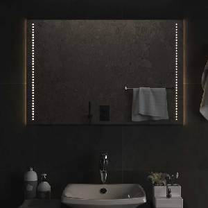 vidaXL LED огледало за баня, 90x60 см (151733)