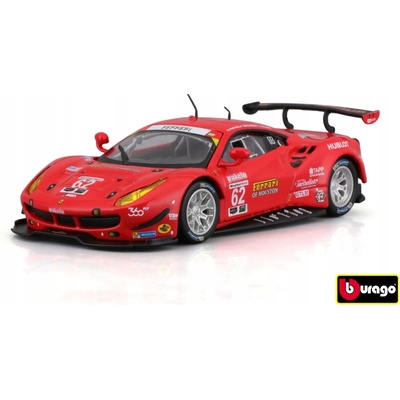 Bburago ModelFERRARI RACING 488 GTE 2017 ČERVENÁ #62 18-36301 1:43