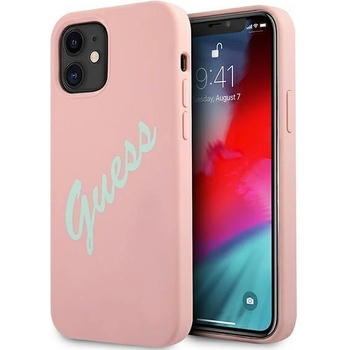 GUESS Калъф Guess, Apple iPhone 12 Mini, GUHCP12SLSVSPG, Розов (GUE001099)