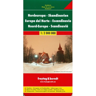 Automapa Skandinávie Severní Evropa