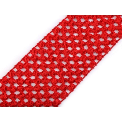 Síťovaná pruženka šíře 7 cm - červená