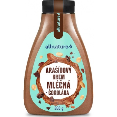 Allnature Arašidový krém s mliečnou čokoládou 260 g
