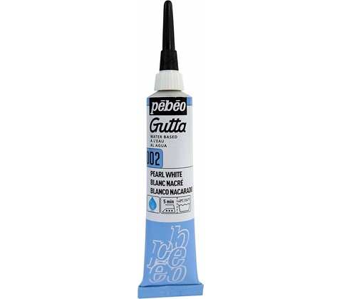 Pébéo Gutta Kontura na textil a hedvábí 20 ml bílá 002