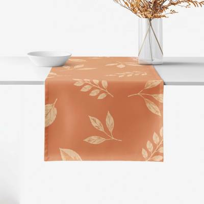Goldea behúň 100% bavlnené plátno oranžové jesenné lístky 50x140 cm