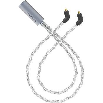 Dekoni Audio Ensemble USB-C Silver 52" Braided MMCX IEM Кабел за слушалки (CBZ-USBC-TW-52-MMCX)