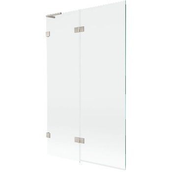 Mexen Lunar L параван за вана 2-крилен ляв 110 x 150 см, прозрачен, четкан никел - 897L-110-100-97-00-L (897L-110-100-97-00-L)