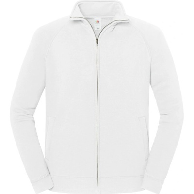 Fruit of the Loom mikina Iconic Premium Sweat Jacket white