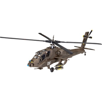 Revell Сглобяем модел Revell - Военен хеликоптер AH-64A Apache (R03824)