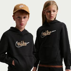 Nike Суичър Nike Kids Club Fleece Hoodie - Black/Sail/Para