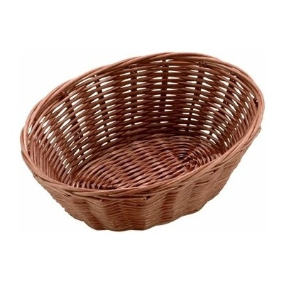 Košík oválný 18 x 13 cm polyratan tmavý 100032256