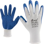 Бултекс Ръкавици от еласт. полиестер топени в латекс 233105-В n10 Card topgrip eco-blue