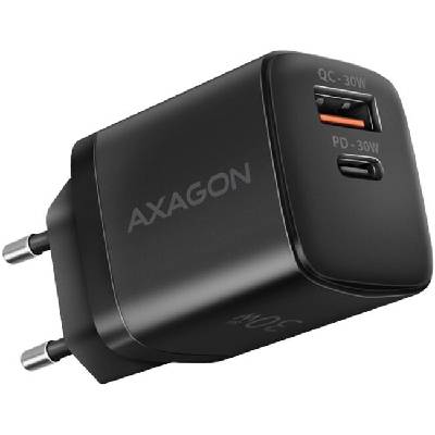 Sil wallcharger 2x port (USB-A + USB-C), PD3.0/QC4+/PPS/AFC/Apple. 30W total power (ACU-PQ30)