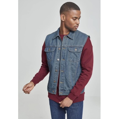 Urban Classics Мъжко яке без ръкави Urban Classics в синьо Denim Vest UB-TB514-00319 - Син, размер S