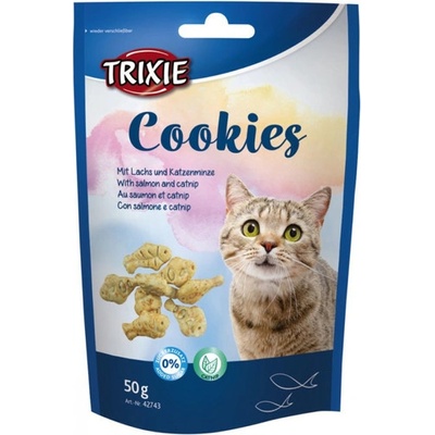 Trixie Cookies sušienky s lososom a catnipom 50 g
