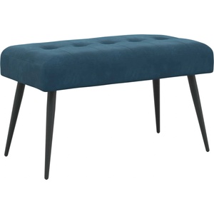 vidaXL Пейка с копчета Синьо 80 x 40 x 46 см Кадифе (42038524)