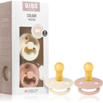 BIBS Colour Natural Rubber Size 1: 0+ months биберон Ivory / Blush 2 бр