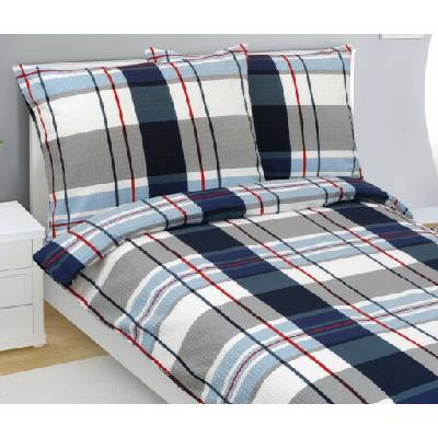 Bellatex obliečky krep Káro modré 140x220 70x90