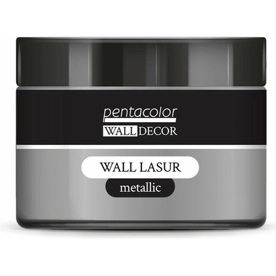 Pentart Wall Decor metalická lazúra 150 ml Strieborná