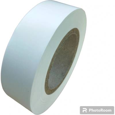 Polyesterová Etiketa Stuha textilná nažehlovacia, 40 mm x 50 m, Polyester3000, Biela, Dutinka 76 mm, Priemer kotúča 142 mm