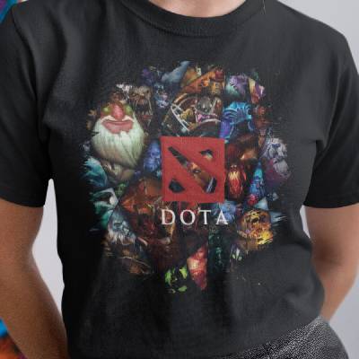 Tričko s potlačou DOTA Dámsky Čierna