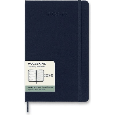 Moleskine A5 týždenný 2025-26 modrý