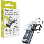 Mobile Origin Въртящ адаптер от USB-C женско към USB-C мъжко с LED дисплей за мобилни устройства с USB-C порт - Mobile Origin CB15 USB-C to USB-C Display Rotation Adapter 60W (MO-240WRA-CB15)