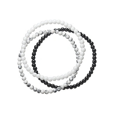 Evolution Group Cz Náramky s minerálními kameny map stone-jaspis, black onyx, white howlite 43045.3