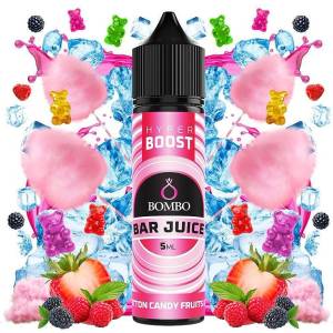 Bombo Bar Juice Hyper Boost Cotton Candy Fruits Ice 5ml/60ml - boombvaping - 13,67 лв