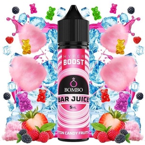Bombo Bar Juice Hyper Boost Cotton Candy Fruits Ice 5ml/60ml - boombvaping - 17,41 лв