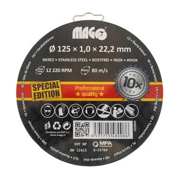 Magg Kotouč řezný 125 x 1 x 22,2 mm 020009 10 ks