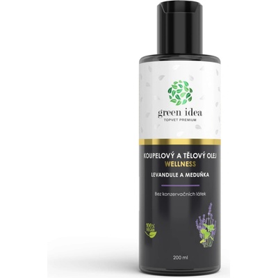 Green idea Wellness levandule a meduňka v mandlovém oleji koupelový a tělový olej 200 ml