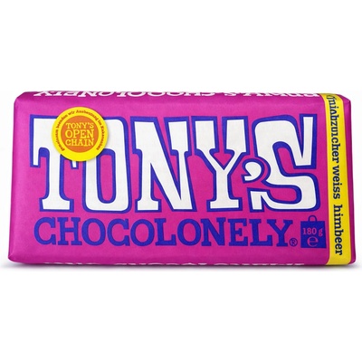 Tony´s Chocolonely Knisterzucker weiss himbeere 180 g