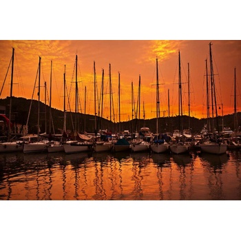 DIMEX ART s. r. o Флизелинов фототапет яхтено пристанище 375 x 250 см