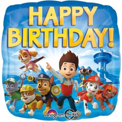 Foliový balonek Happy Birthday Tlapková patrola 43 cm